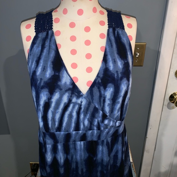 TIE DYE LACE MAXI DRESS SZ LARGE - Picture 5 of 8